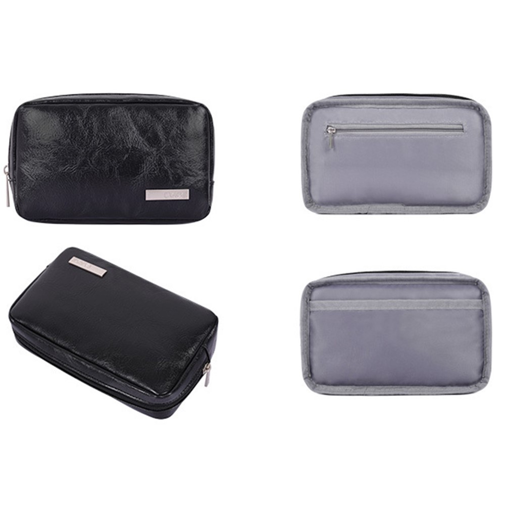 CANVASARTISAN L38-T0311 PU Leather Sleeve Bag for 11 inch Laptops Anti-Scratch Carry Case Notebook Portable Slim Case with Small Bag - Khaki-8