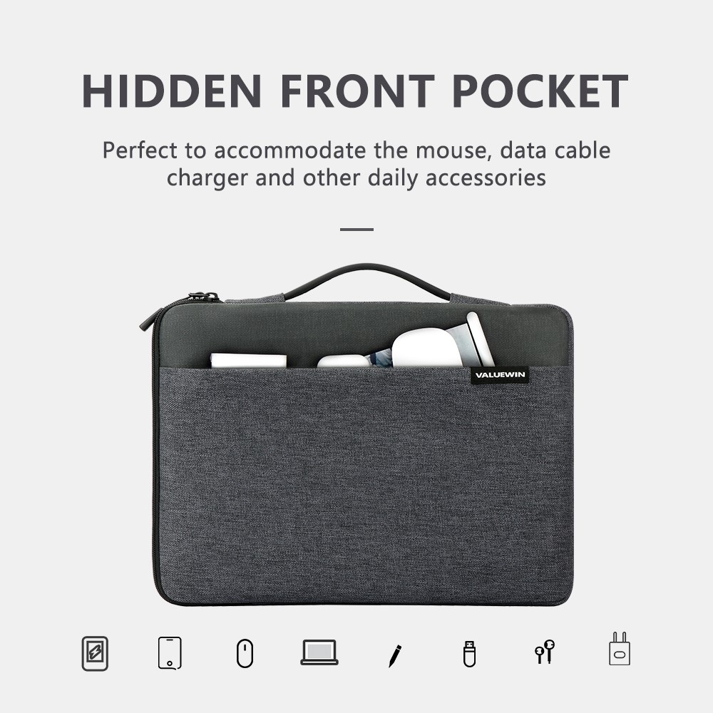 VALUEWIN VL027 14.2'' Notebook Computer Bag Soft Lining Water-repellent Laptop Sleeve Protection Case-3