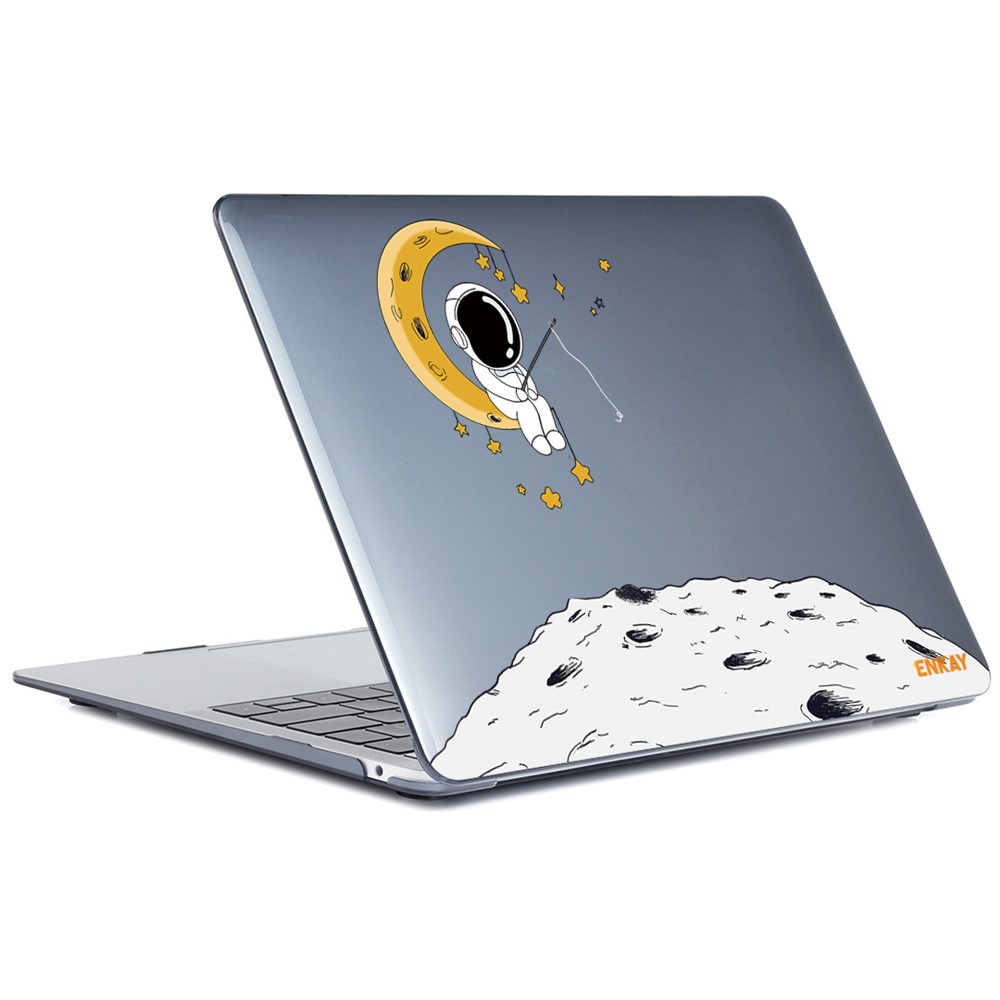 ENKAY HAT PRINCE Protective Case for MacBook Air 13 inch (2018) A1932 (EU Version) Astronaut Pattern Laptop Case with TPU Keyboard Film + Anti-dust Plugs - Astronaut No.3