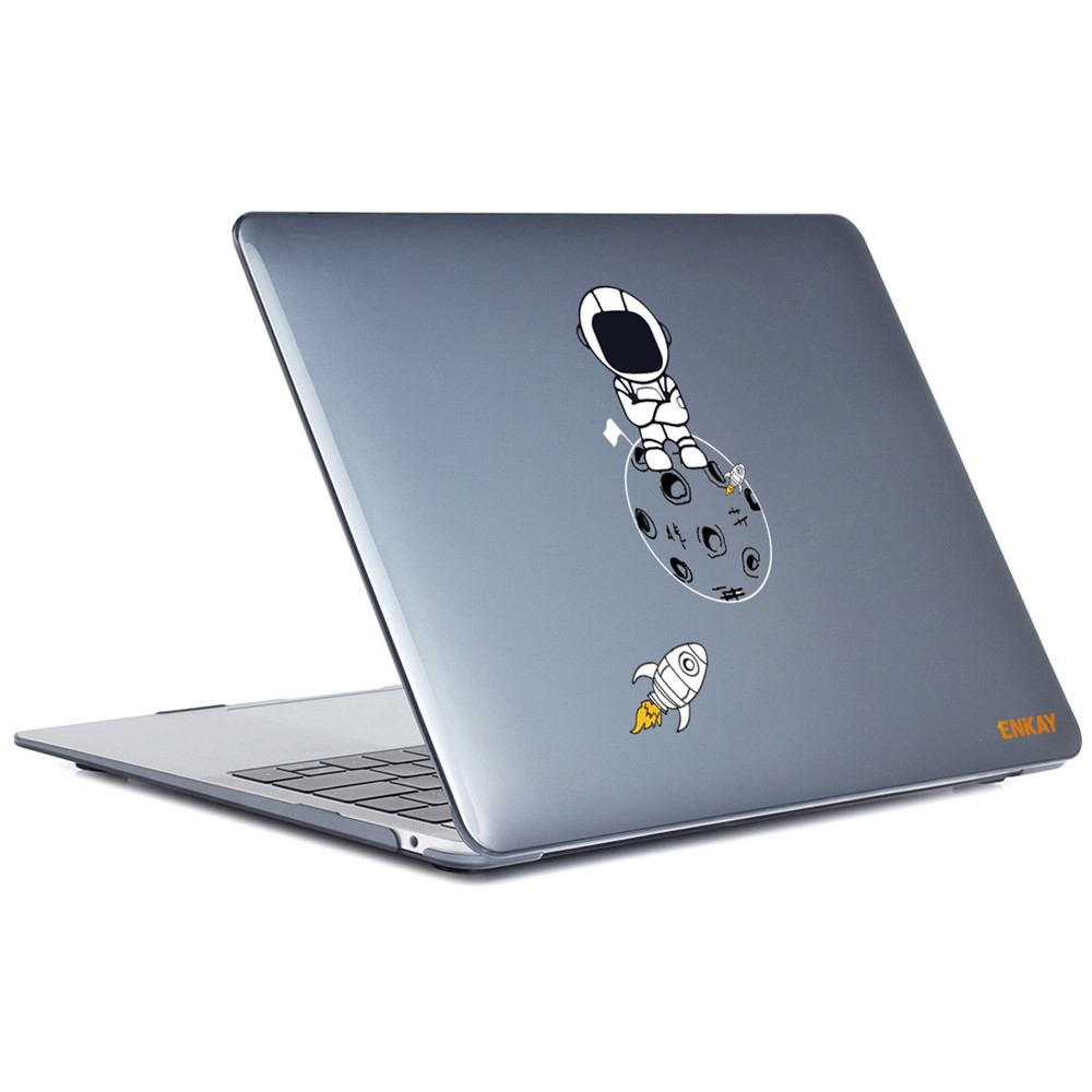 ENKAY HAT PRINCE Protective Case for MacBook Air 13 inch (2018) A1932 (EU Version) Astronaut Pattern Laptop Case with TPU Keyboard Film + Anti-dust Plugs - Astronaut No.4
