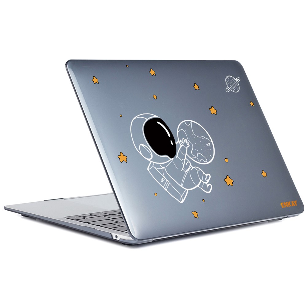 ENKAY HAT PRINCE Protective Case for MacBook Air 13 inch (2018) A1932 (EU Version) Astronaut Pattern Laptop Case with TPU Keyboard Film + Anti-dust Plugs - Astronaut No.5
