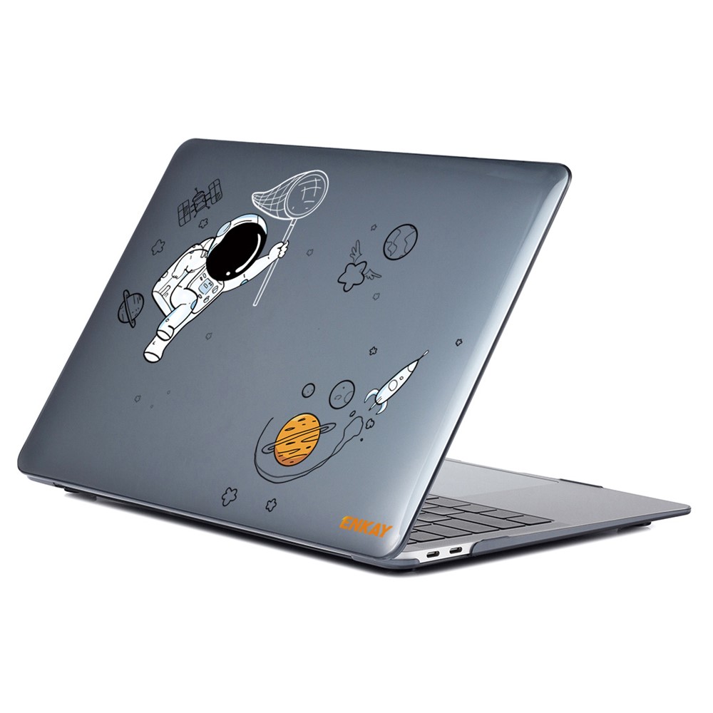 ENKAY HAT PRINCE Anti-Fall Case for MacBook Pro 16 inch (2019) A2141 (US Version) Astronaut Pattern Laptop Protector with TPU Keyboard Film + Dust-Proof Plugs - Astronaut No.2-4