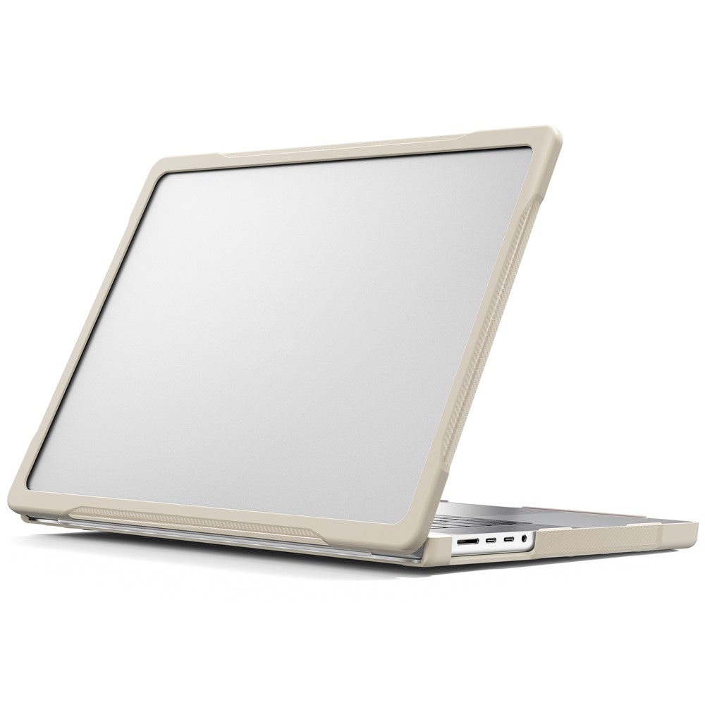 For MacBook Pro 16 inch (2026) A3429 A3428 / (2025) A3186 A3403 / (2024) A2991 / (2023) A2780 / (2021) A2485 PC+TPU Laptop Cover Anti-Drop Shockproof Case - Khaki