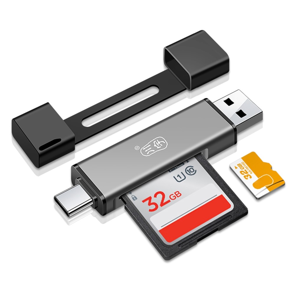 Kawau C350tduo Usb3.0+typ-c-kartenleser Tragbares Mobiltelefon Otg-kartenleser Support SD / TF -kartenlesen