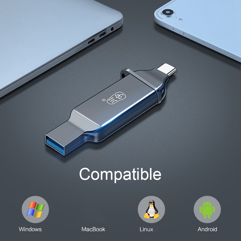 KAWAU C371 USB 3.0+Type C Portable Card Reader for SD TF MicroSD PC / Laptop / Smart Phone / Tablet-7