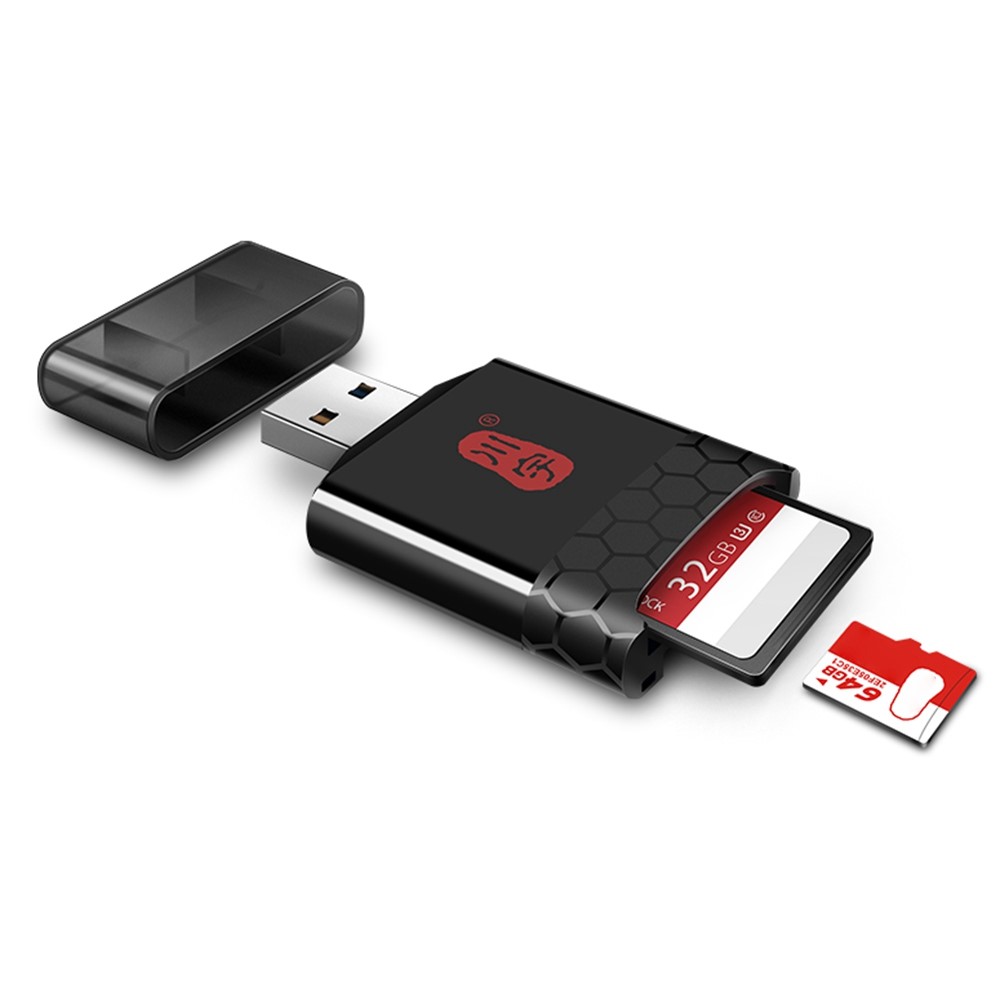 KAWAU C362 2 in 1 USB 3.1 to SD / TF Card Reader Adapter for SD / TF UHS-II 4.0 Memory Cards-3