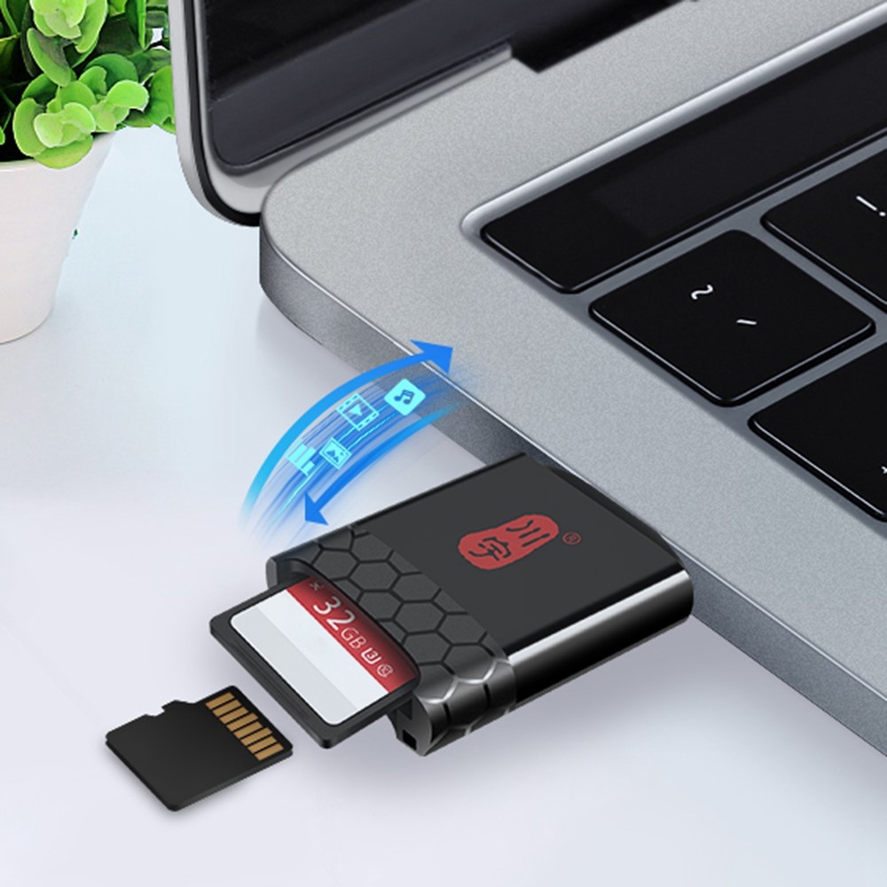 KAWAU C362 2 in 1 USB 3.1 to SD / TF Card Reader Adapter for SD / TF UHS-II 4.0 Memory Cards-8