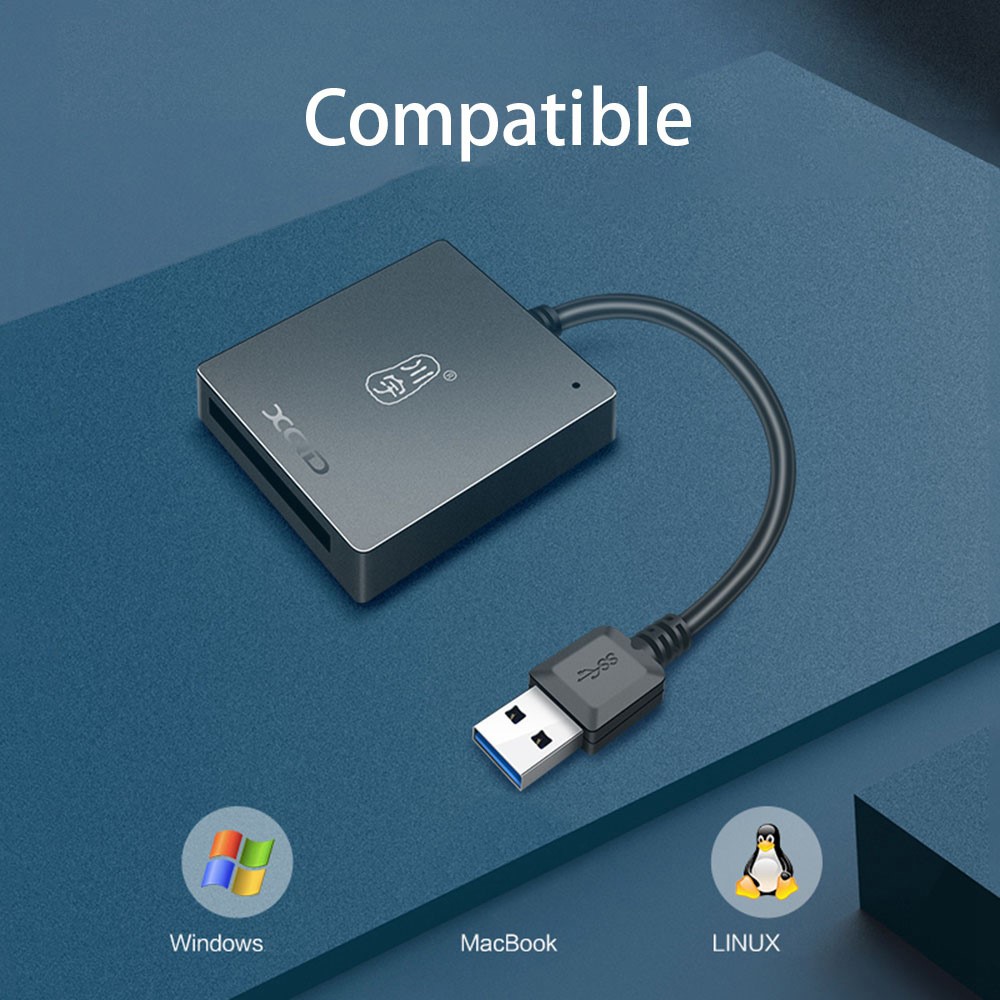 KAWAU C501A USB A XQD Card Reader 300Mb / s High Speed Transfer for Mac OS Windows Linux Android-6