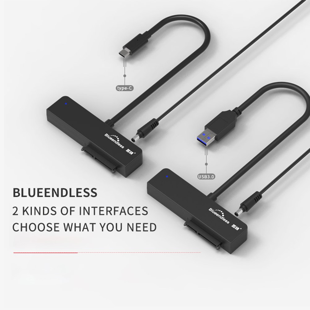 BLUEENDLESS Type-C USB C to 2.5 3.5 SATA Adapter Cable Hard Drive Disk HDD SSD Converter Cable Cord-4