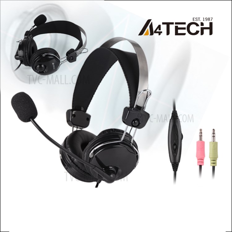 A4TECH HS-7P Noise Reduction Microphone Voice Call Teaching Game PC Computer Wired Headset-5
