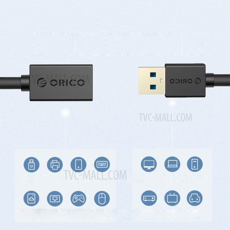 ORICO 1.5M USB 3.0 High Speed Flat Extension Cable Male to Female Cable-9