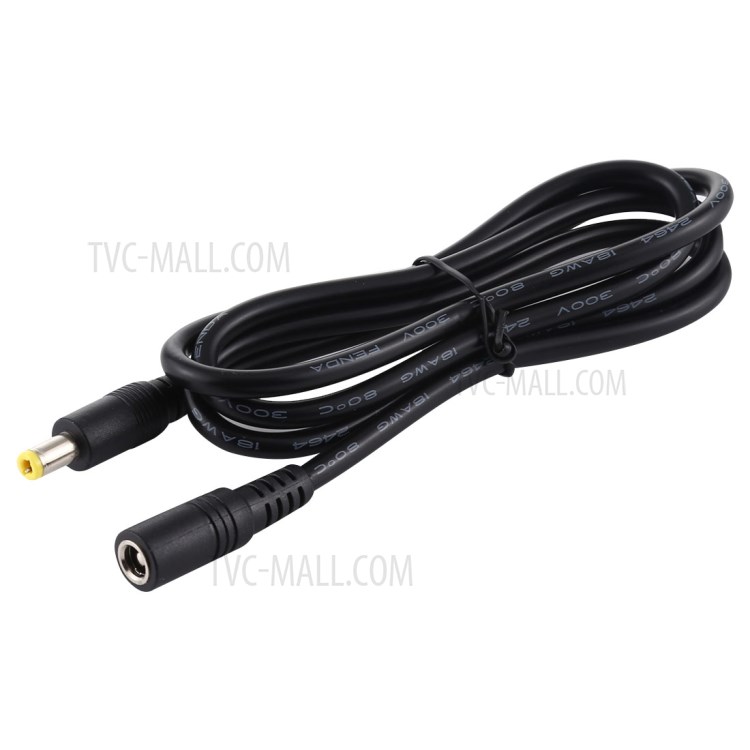 1.5m 8A DC Power Plug 5.5 x 2.5mm Female To Male Adapter Cable - Black-3