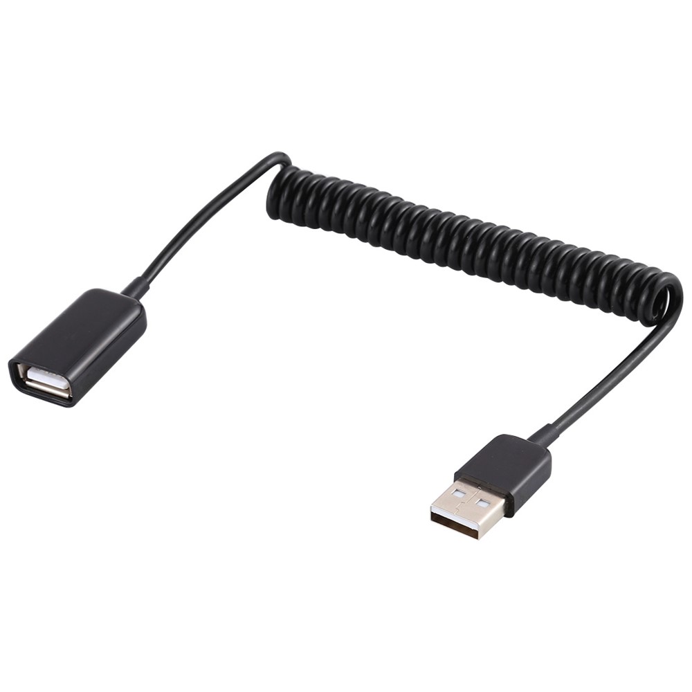 Male To Female USB Extension Cable USB Extender Adapter Spring Computer Phone Charging Cable-2