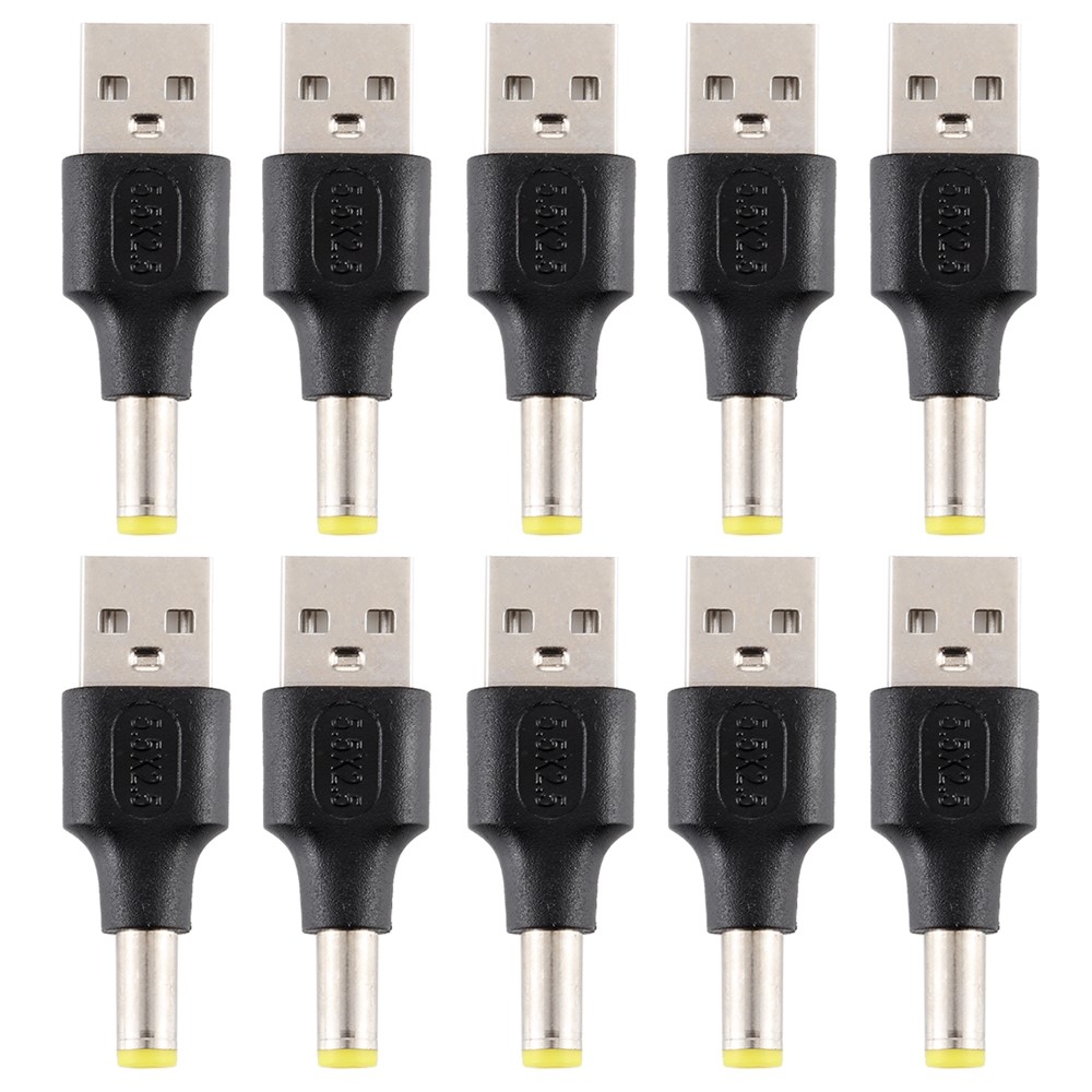 10Pcs DC Power Plug 5.5 x 2.5mm Male To USB 2.0 Male Adapter-1