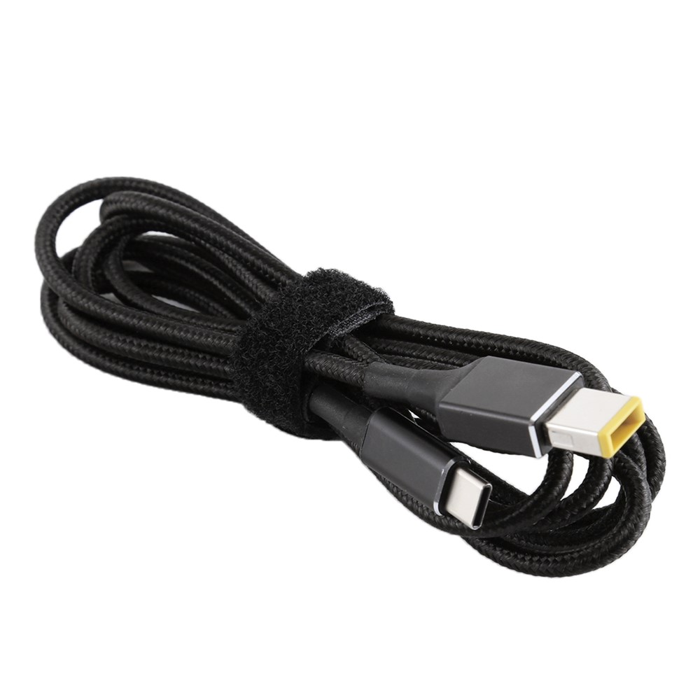 Big Square Male to Type-C Nylon Braided Power Charging Cable for Lenovo Laptop 1.8m-3