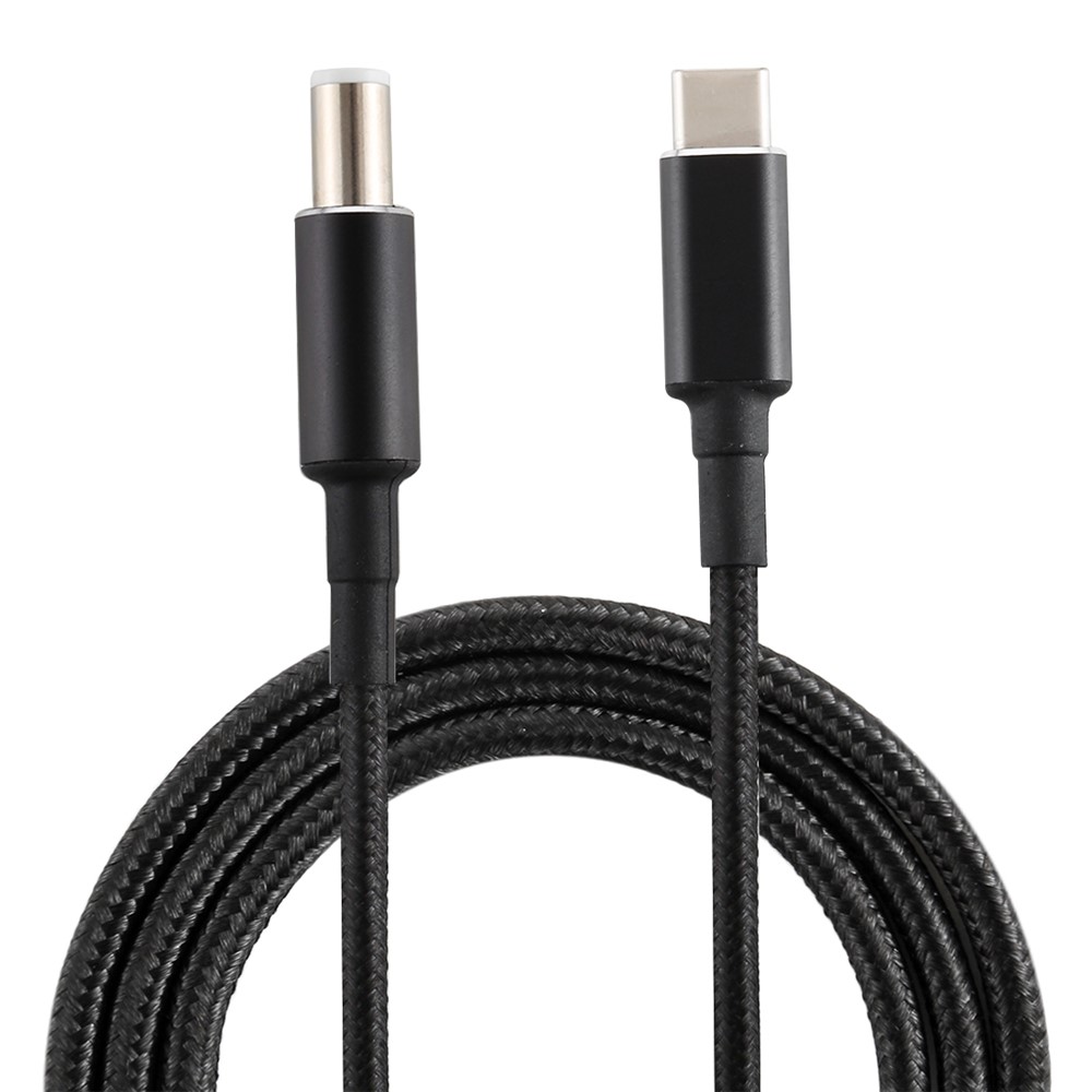 PD 100W 7.4 x 0.6mm Male to Type-C Male Nylon Braided Power Cable for Dell Laptop 1.8m-1
