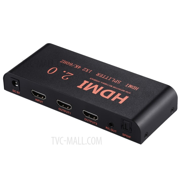 1x2 HDMI 2.0 4K@60Hz Splitter Support HDCP2.2 - EU Plug-2
