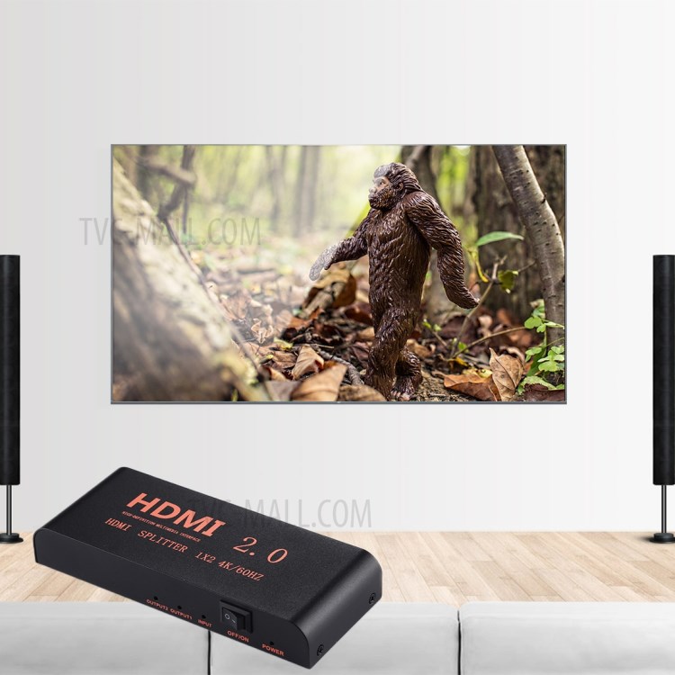 1x2 HDMI 2.0 4K@60Hz Splitter Support HDCP2.2 - EU Plug-8