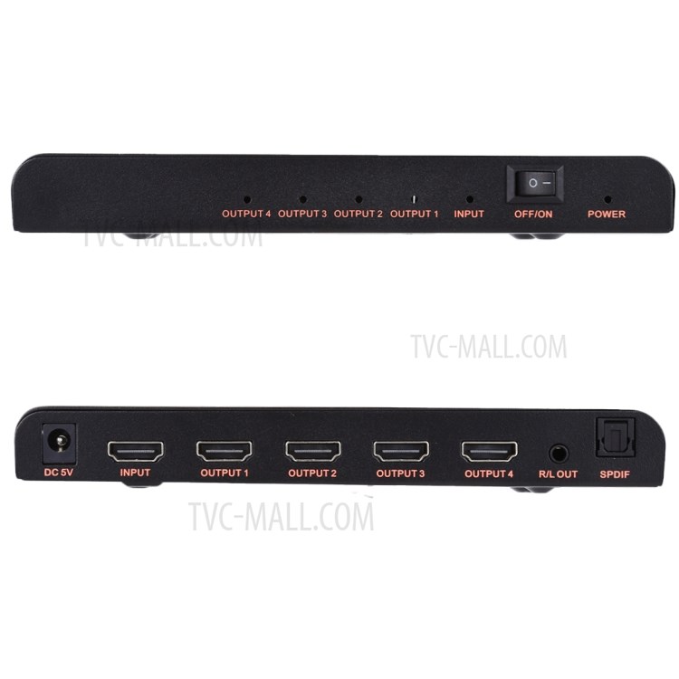 1x4 HDMI 2.0 4K@60Hz Splitter Support HDCP2.2 - EU Plug-4