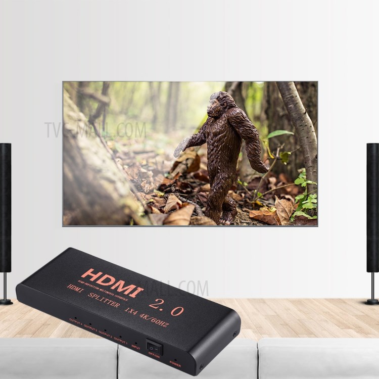 1x4 HDMI 2.0 4K@60Hz Splitter Support HDCP2.2 - EU Plug-8