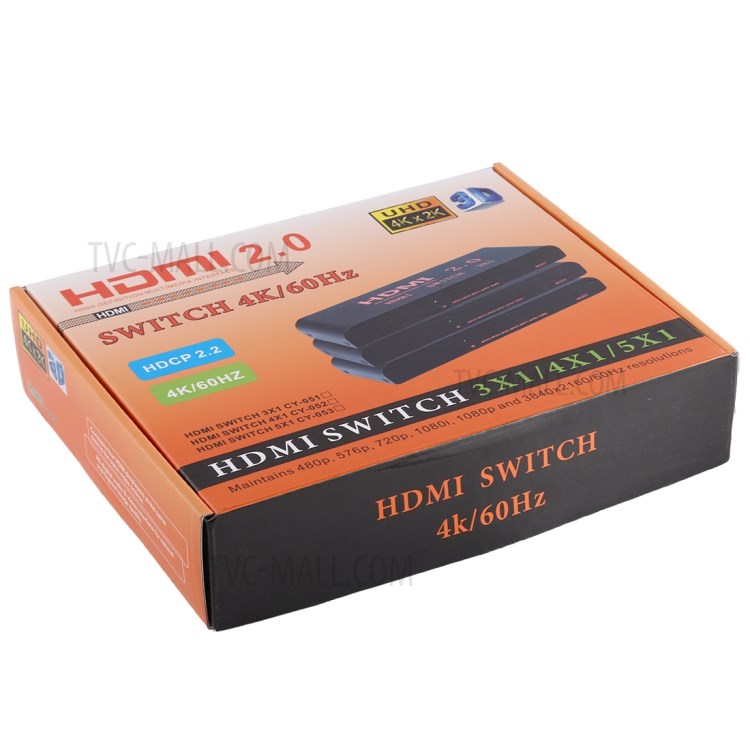 HDMI Switch 3x1 Multi-Viewer Splitter with Remote Control Support 4K/60Hz - EU Plug-9