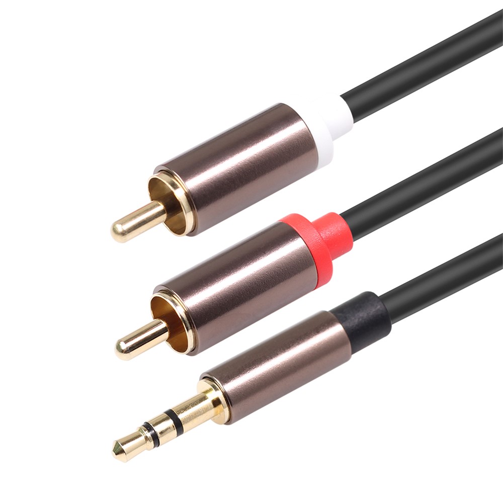3.5mm Male to 2RCA Male Audio Cable 2 Meters-4