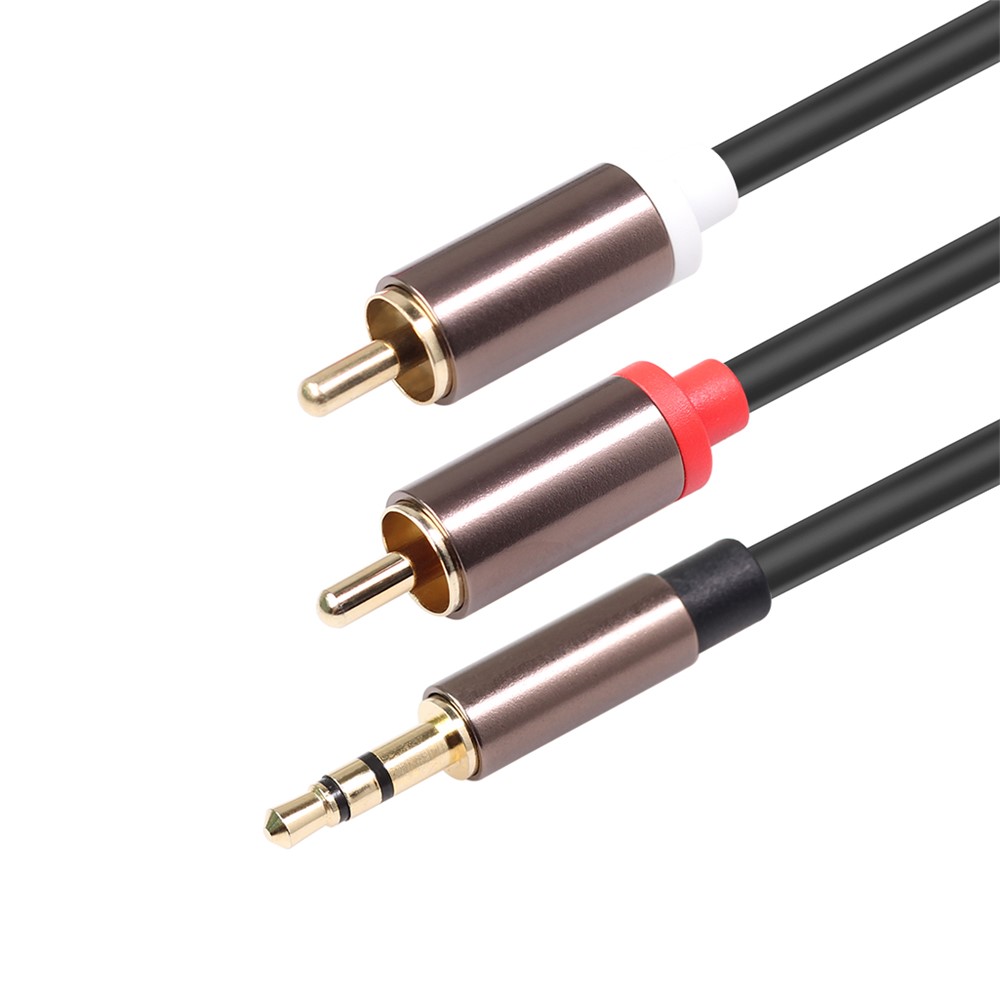 Mâle de 3,5 mm à 2RCA Câble Audio Masculin 2 Mètres