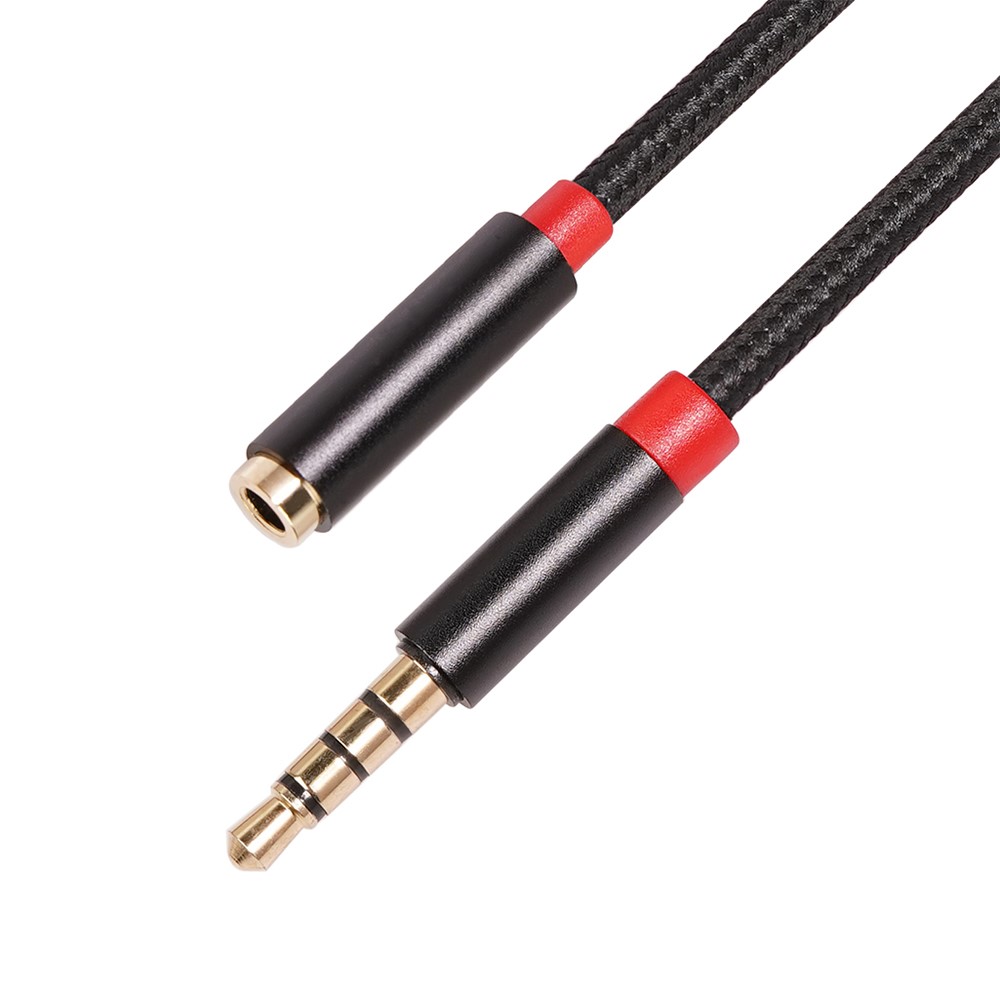 3,5-mm-Hilfs-Audiokabel 3,5mm Männlich Zu Weiblicher Stereo-Verlängerungskabel-Support-Mic-Funktion 3696 - 1 Meter