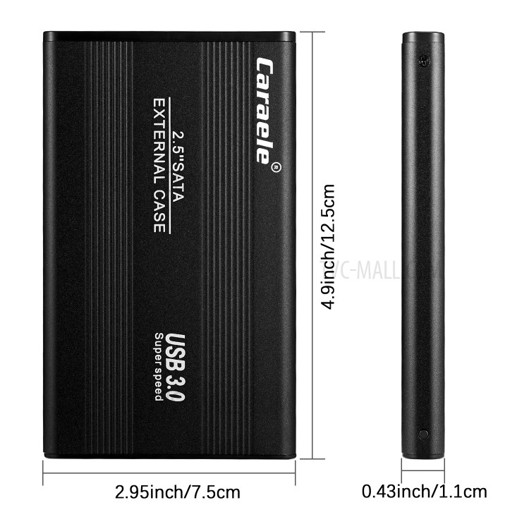 CARAELE H1 Portable High Speed 2.5-inch USB 3.0 External Hard Disk Drive 1TB - Black-8