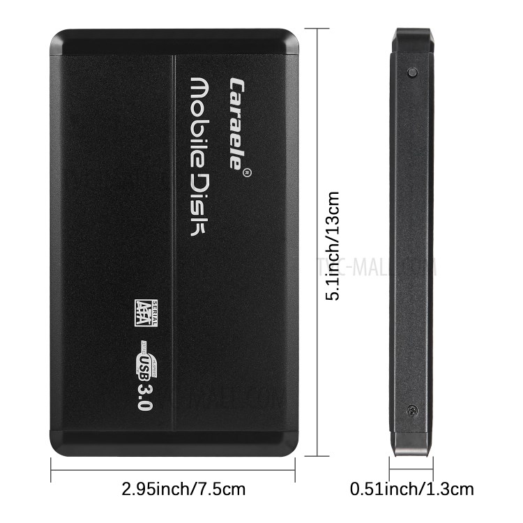CARAELE H2 2TB 2.5'' Hard Drive USB 3.0 External Hard Drive Disk Enclosure - Black-4