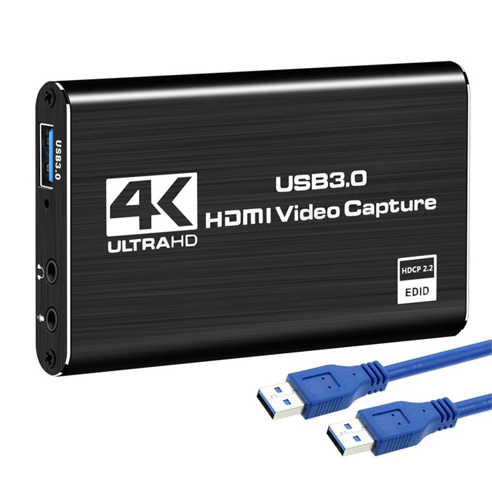 USB 3.0 4K 60HZ 1080P 60Fps HD Video Game Capture Card Video Converter HDMI Output Live Streaming for XBOX PS4 MAC-1