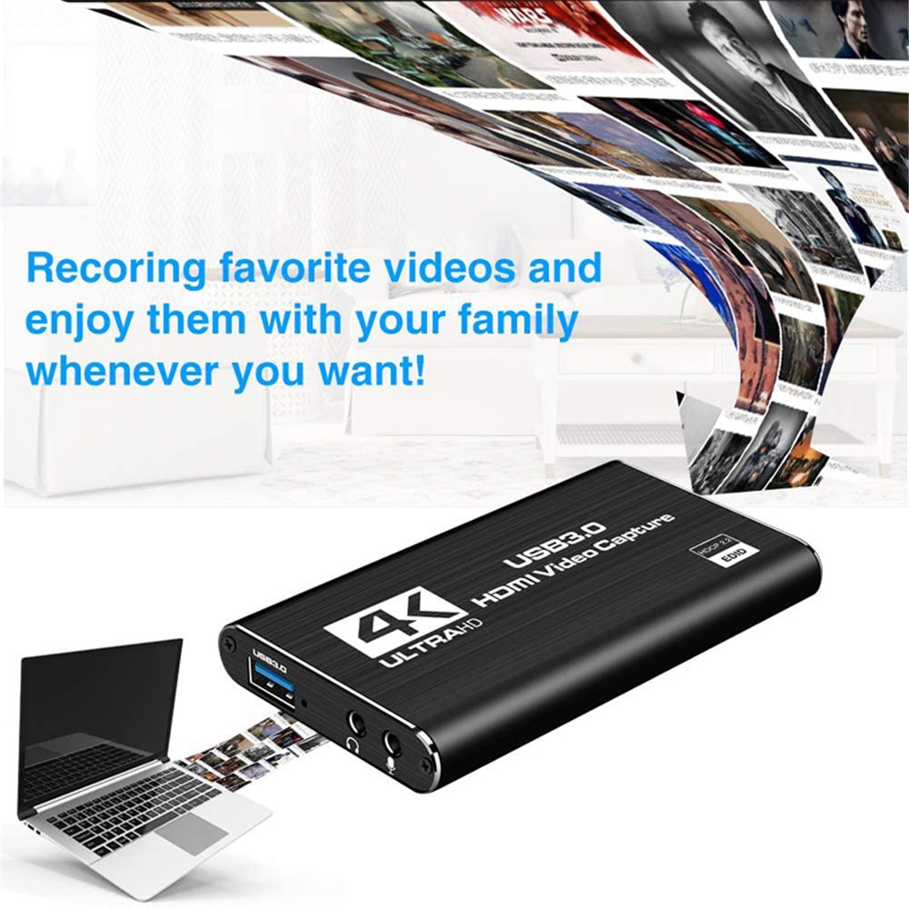 USB 3.0 4K 60HZ 1080P 60Fps HD Video Game Capture Card Video Converter HDMI Output Live Streaming for XBOX PS4 MAC-7