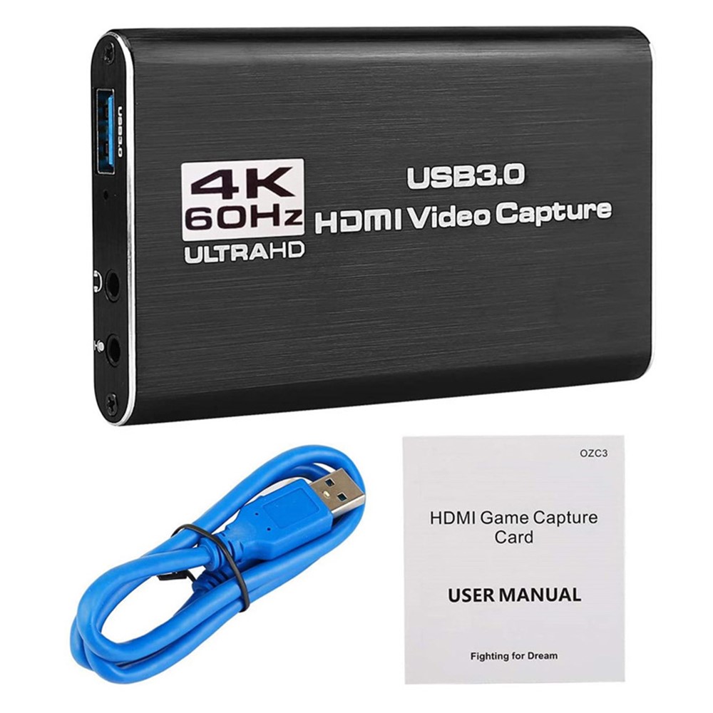 USB 3.0 4K 60HZ 1080P 60Fps HD Video Game Capture Card Video Converter HDMI Output Live Streaming for XBOX PS4 MAC-8