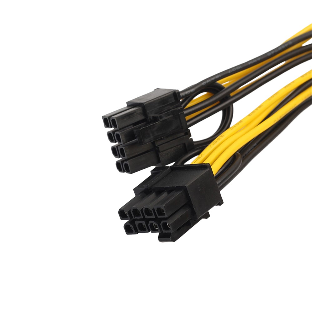 PCI-E 6-Pin to Dual 6+2-Pin (6-Pin/8-Pin) Splitter Cable Graphic Video Card 6-Pin to Dual 8-Pin Power Supply Cable 20cm-4
