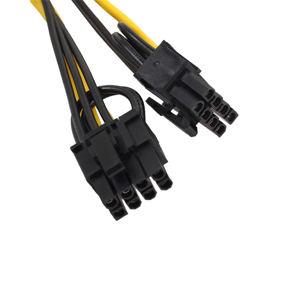 PCI-E 6-Pin to Dual 6+2-Pin (6-Pin/8-Pin) Splitter Cable Graphic Video Card 6-Pin to Dual 8-Pin Power Supply Cable 20cm-7