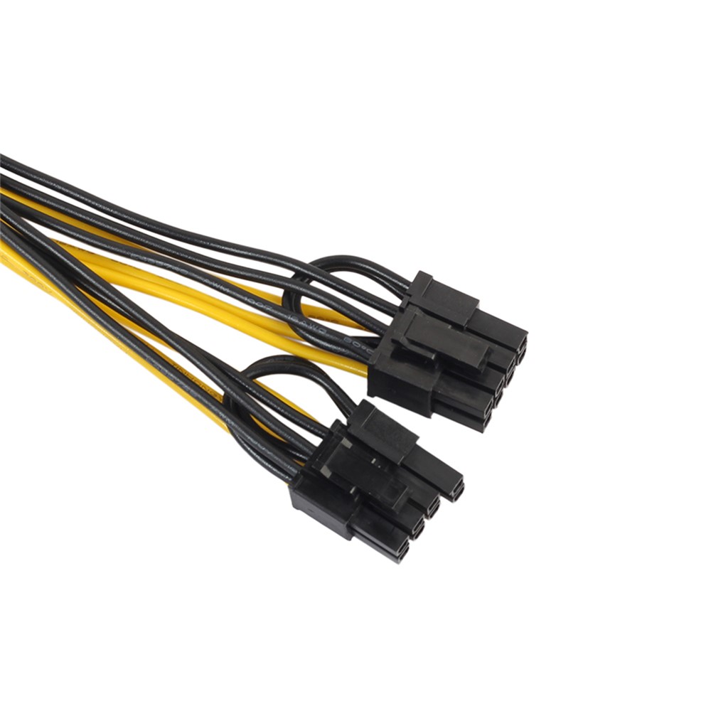 PCI-E 6-Pin to Dual 6+2-Pin (6-Pin/8-Pin) Splitter Cable Graphic Video Card 6-Pin to Dual 8-Pin Power Supply Cable 20cm-8