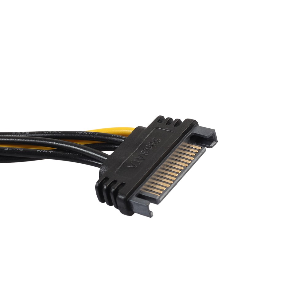 SATA 15pin to 6pin PCIe PCI-e PCI Express Adapter Cable Graphics Card Power Cable-2