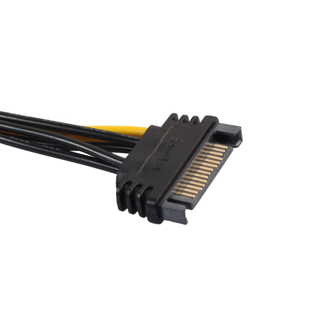 SATA 15pin to 6pin PCIe PCI-e PCI Express Adapter Cable Graphics Card Power Cable-4