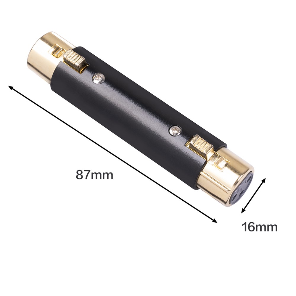 LZ160G 3Pin XLR Female to Female Audio Adapter Microphone Audio Cable Connector for DJ Amplifier-7