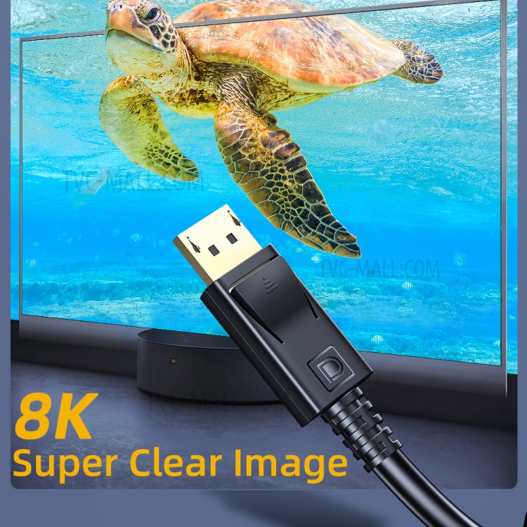 ESSAGER DisplayPort 1.4 Cable 8K HDR High Speed 32.4Gbps Display Port DP Adapter Cord 1m for Video PC Laptop TV-2