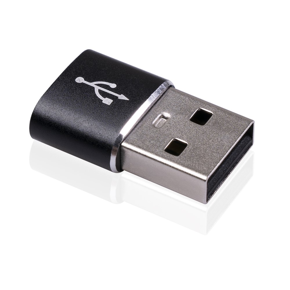 2Pcs USB Male to Type C Female OTG Adapter Converter for Macbook Samsung Huawei - Black-3