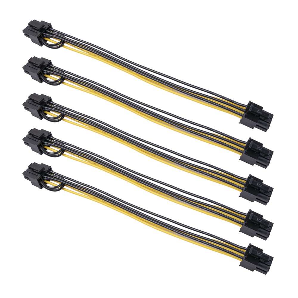 6Pin Female to 8Pin (6pin+2pin) Female Adapter Cable 20cm PCI-Express GPU Video Graphics Card Power Supply Converter Cord-6