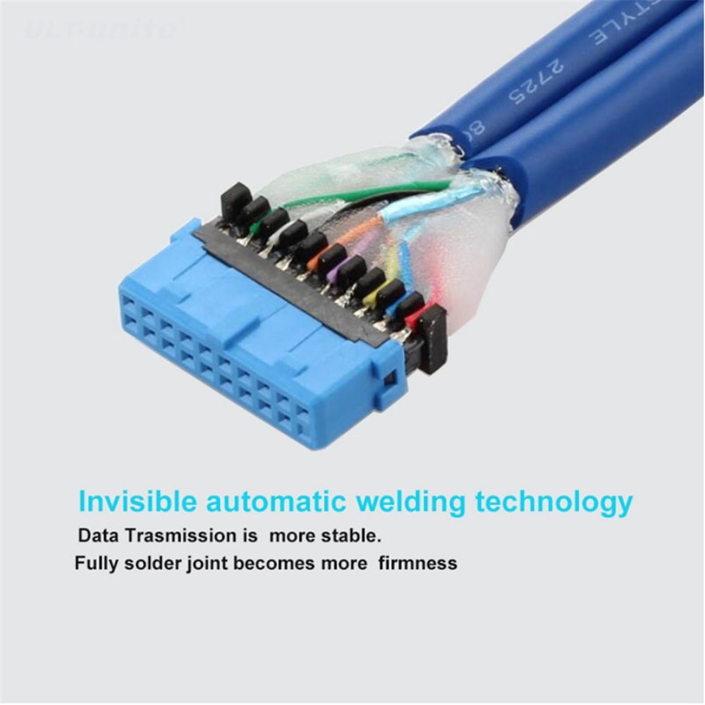 0.5m Male to Female USB 3.0 Motherboard 20 Pin Header Extension Adapter Cable-5
