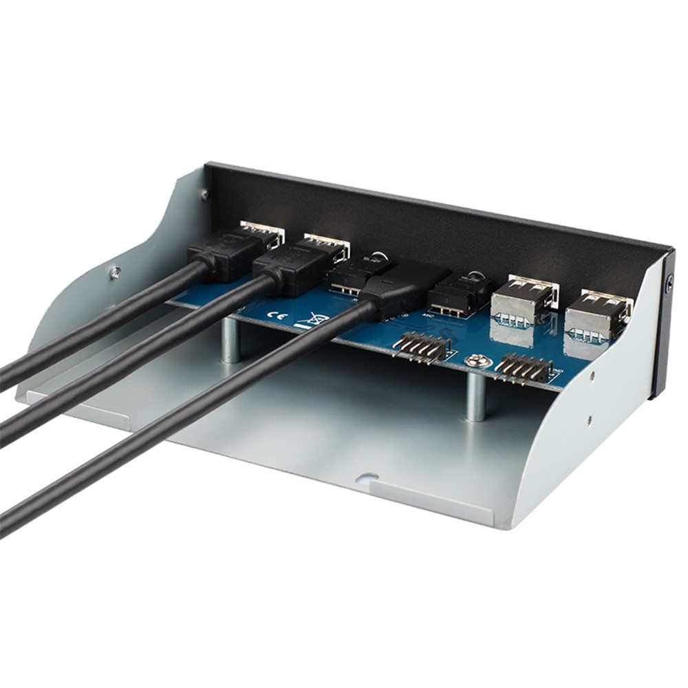 0.8m Optical Drive Front Panel Computer Expansion Board with 2 USB 3.0/2 USB 2.0/Microphone/HD Audio Ports for Computer Case-2