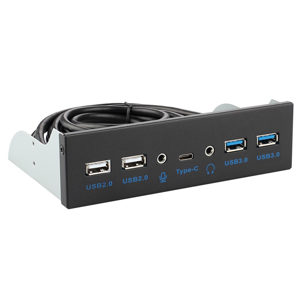 0.8m Optical Drive Front Panel Computer Expansion Board with 2 USB 3.0/2 USB 2.0/Microphone/HD Audio Ports for Computer Case-3