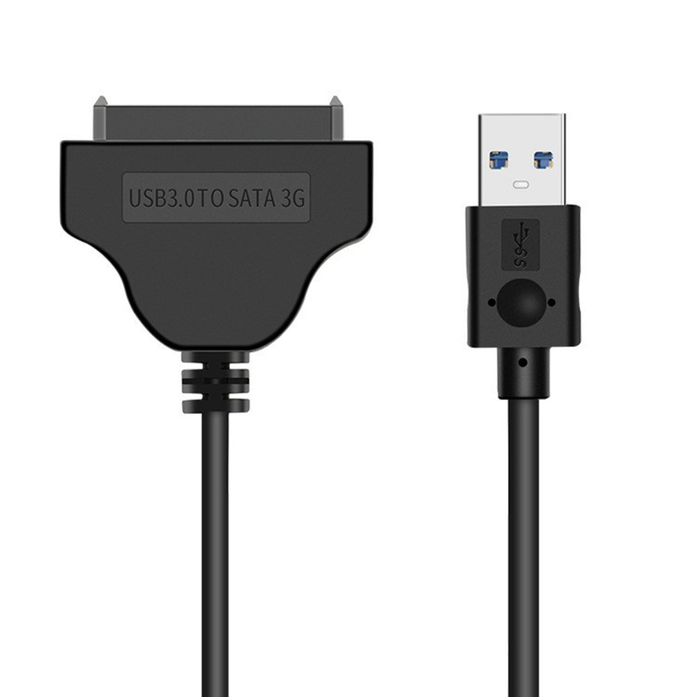 USB 3.0 to Sata 22-pin Adapter Cable Nickel-plated Connector Cord for 2.5 Inch HDD SSD (0.15m) - Black-8