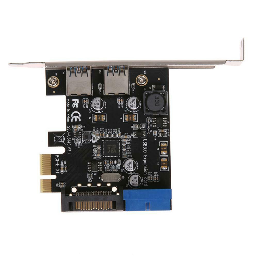 USB 3.0 PCI-E Expansion Card 2 Port USB3.0 Hub Internal 20-pin USB 3 to PCIE PCI Express Adapter Card-8