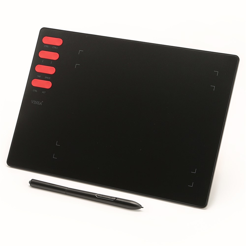 VINSA T505 Electronic Drawing Plate Digital Tablet Hand Drawing Board + Charging Free Pressure Sensitive Pen Refills OTG Adapter with Cable Kit for Mobile Phone Computer Laptop-2