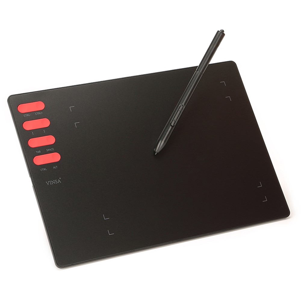 VINSA T505 Electronic Drawing Plate Digital Tablet Hand Drawing Board + Charging Free Pressure Sensitive Pen Refills OTG Adapter with Cable Kit for Mobile Phone Computer Laptop-8