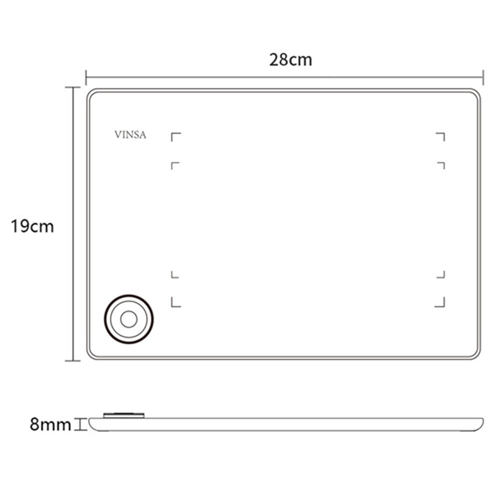 VINSA T608 Digital Drawing Plate Hand Drawing Board Graphics Tablet with 8192 Levels Pressure Sensitive Pen OTG Adapter and Cable-10